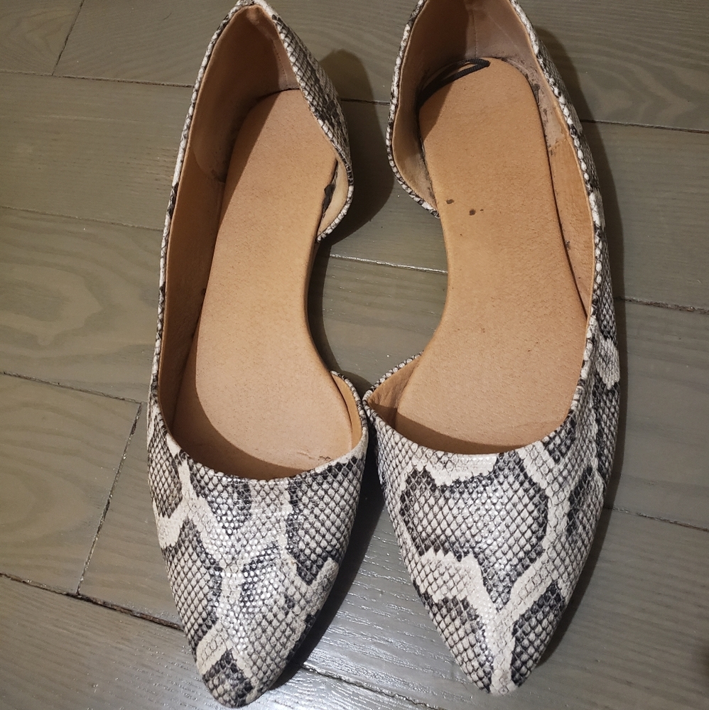 H&M snakeskin flats